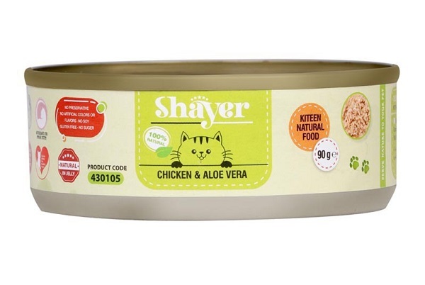  کنسرو غذای بچه گربه شایر مدل Chicken & Aloe Vera 