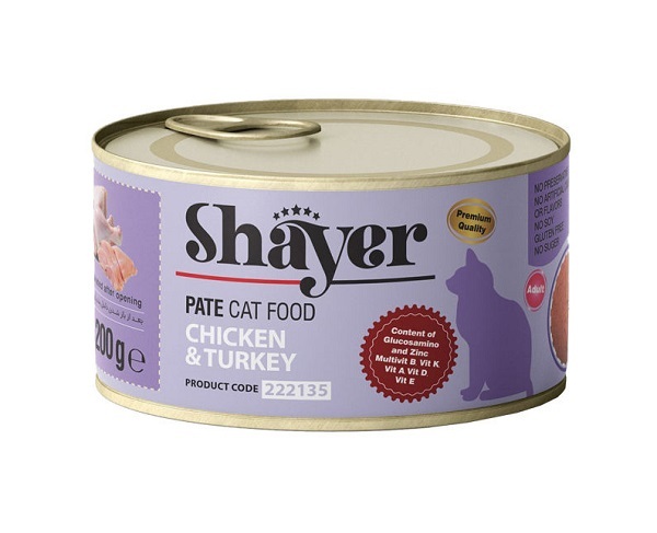  کنسرو غذای گربه شایر مدل Chicken & Turkey 