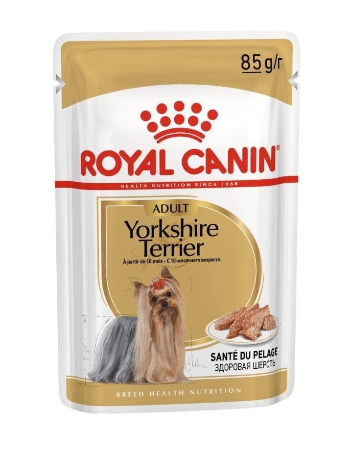  پوچ سگ بالغ نژاد یورکشایر رویال کنین وزن 85 گرم 