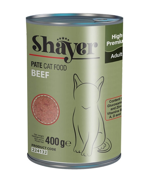 کنسرو غذای گربه شایر مدل Beef 
