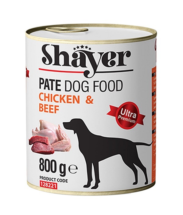  کنسرو غذای سگ شایر مدل Chicken & Beef 