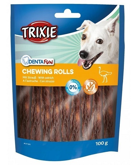 تشویقی سگ رولی تریکسی با طعم شتر مرغ