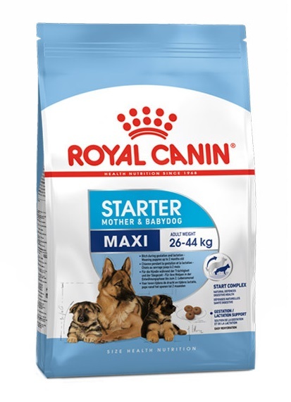 غذای خشک توله سگ و مادر شیرده نژاد بزرگ مکسی استارتر رویال کنین وزن 4 کیلوگرم