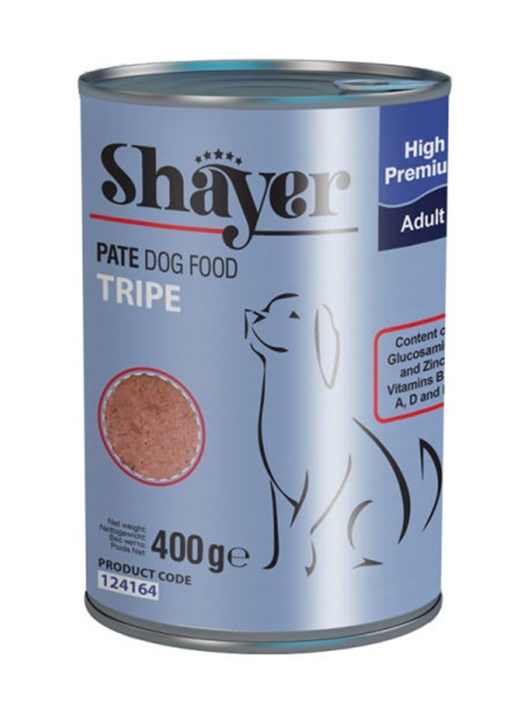 کنسرو غذای سگ شایر با طعم سیرابی