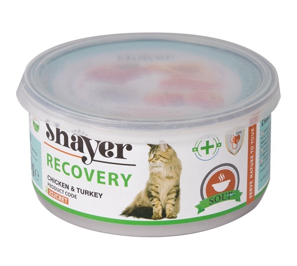 کنسرو ریکاوری گربه شایر مدل Chicken & Turkey 