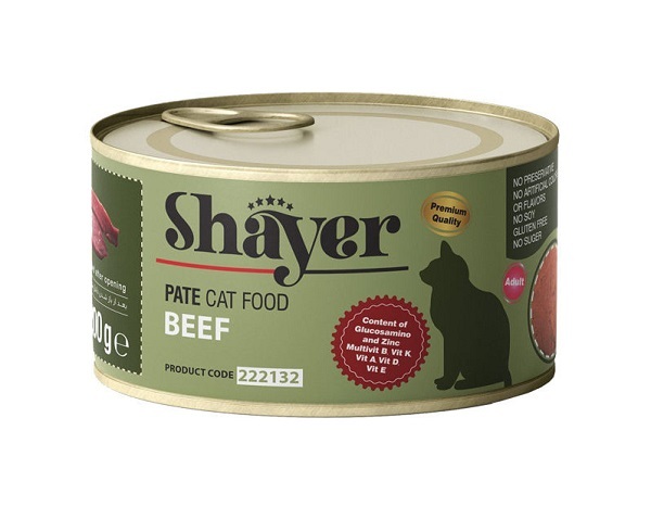 کنسرو غذای گربه شایر طعم گوشت گاو 