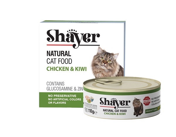  کنسرو غذای گربه شایر با طعم مرغ و کیوی در ژله 