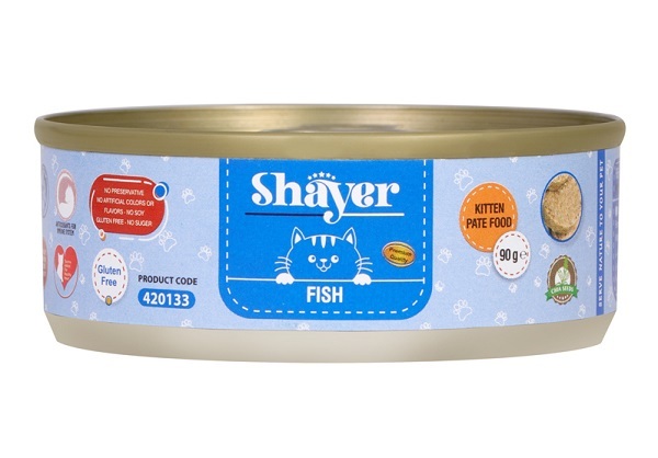  کنسرو غذای بچه گربه شایر مدل Fish 