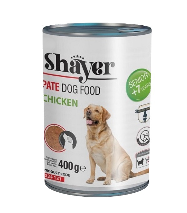 کنسرو غذای سگ شایر مدل Senior Chicken 