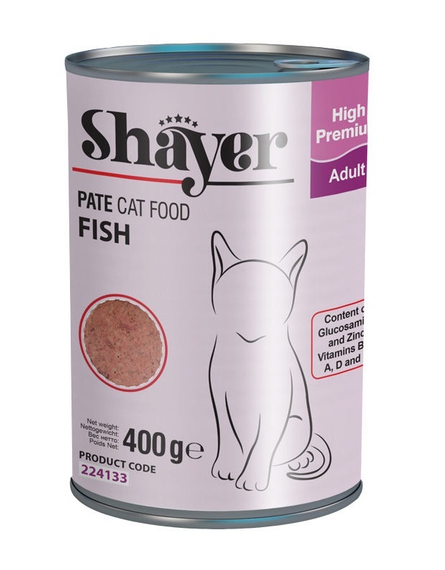  کنسرو غذای گربه شایر مدل Fish 
